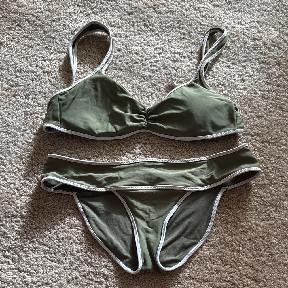Olive Green Aerie Bikini Set